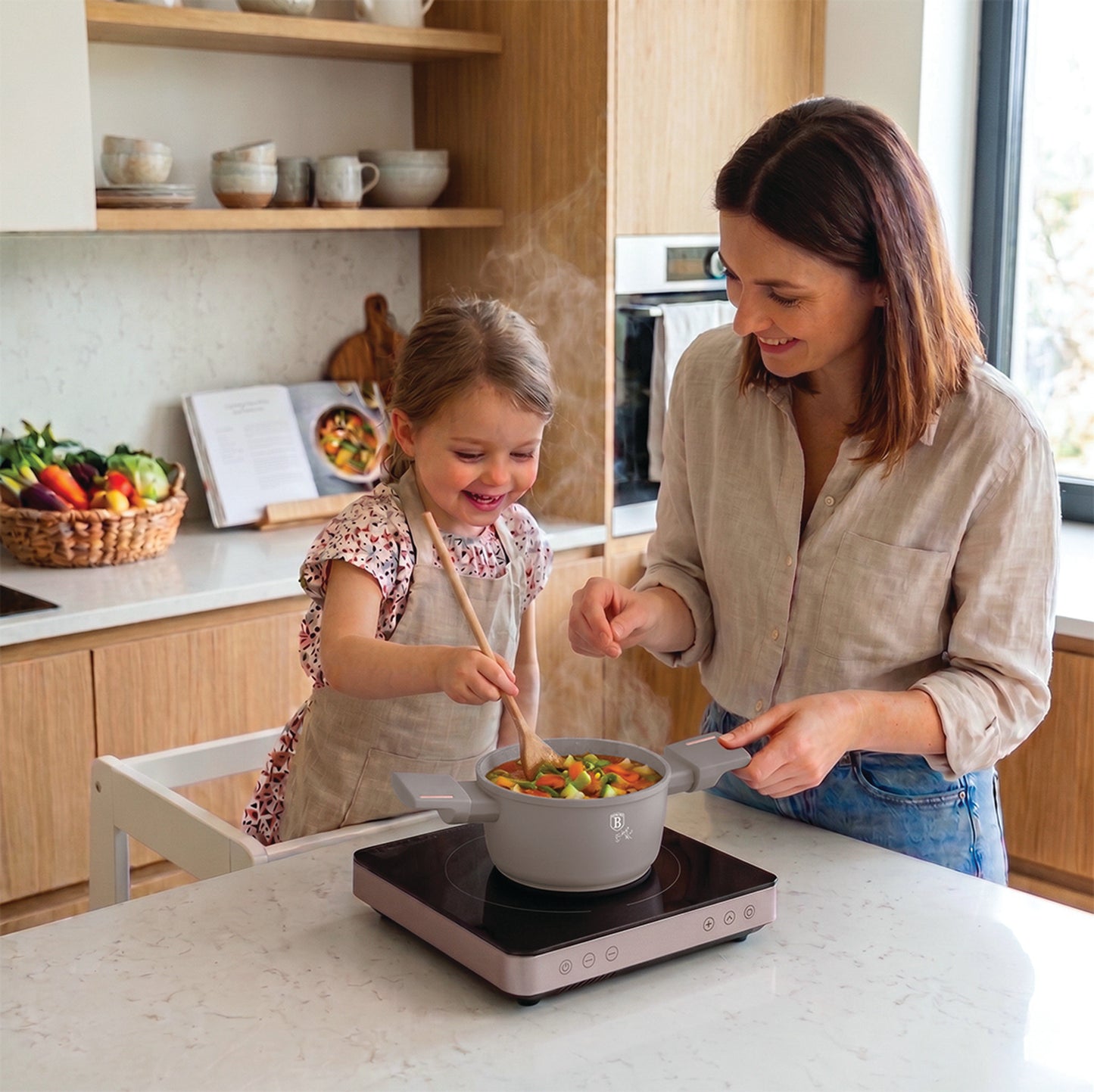 Berlinger Haus 14cm Mini Casserole with Lid (For Kids) - Taupe