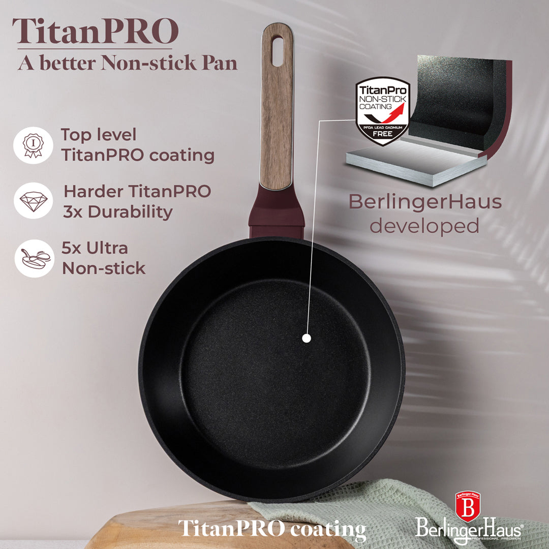Berlinger Haus 24cm Titan Pro Non-Stick Coating Deep Frypan with Lid – Leonardo Nordic