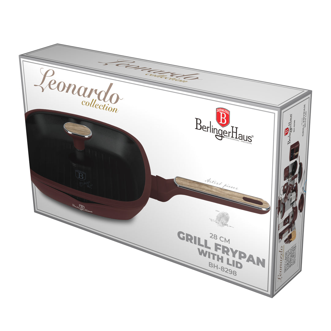 Berlinger Haus 28cm Titan Pro Non-Stick Coating Grill Pan with Lid – Leonardo Nordic