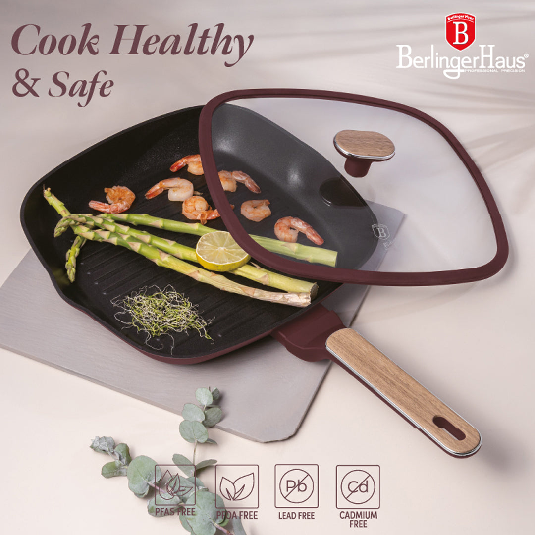 Berlinger Haus 28cm Titan Pro Non-Stick Coating Grill Pan with Lid – Leonardo Nordic