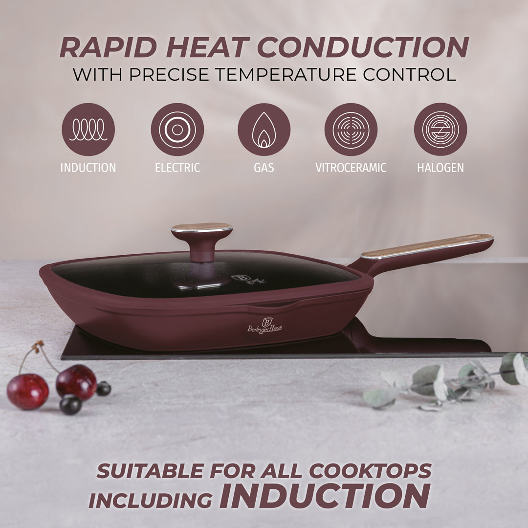 Berlinger Haus 28cm Titan Pro Non-Stick Coating Grill Pan with Lid – Leonardo Nordic