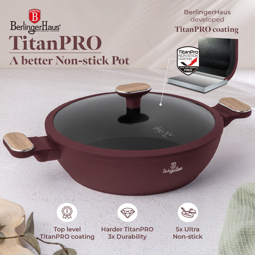 Berlinger Haus 28cm Titan Pro Non-Stick Coating Shallow Pot – Leonardo Nordic