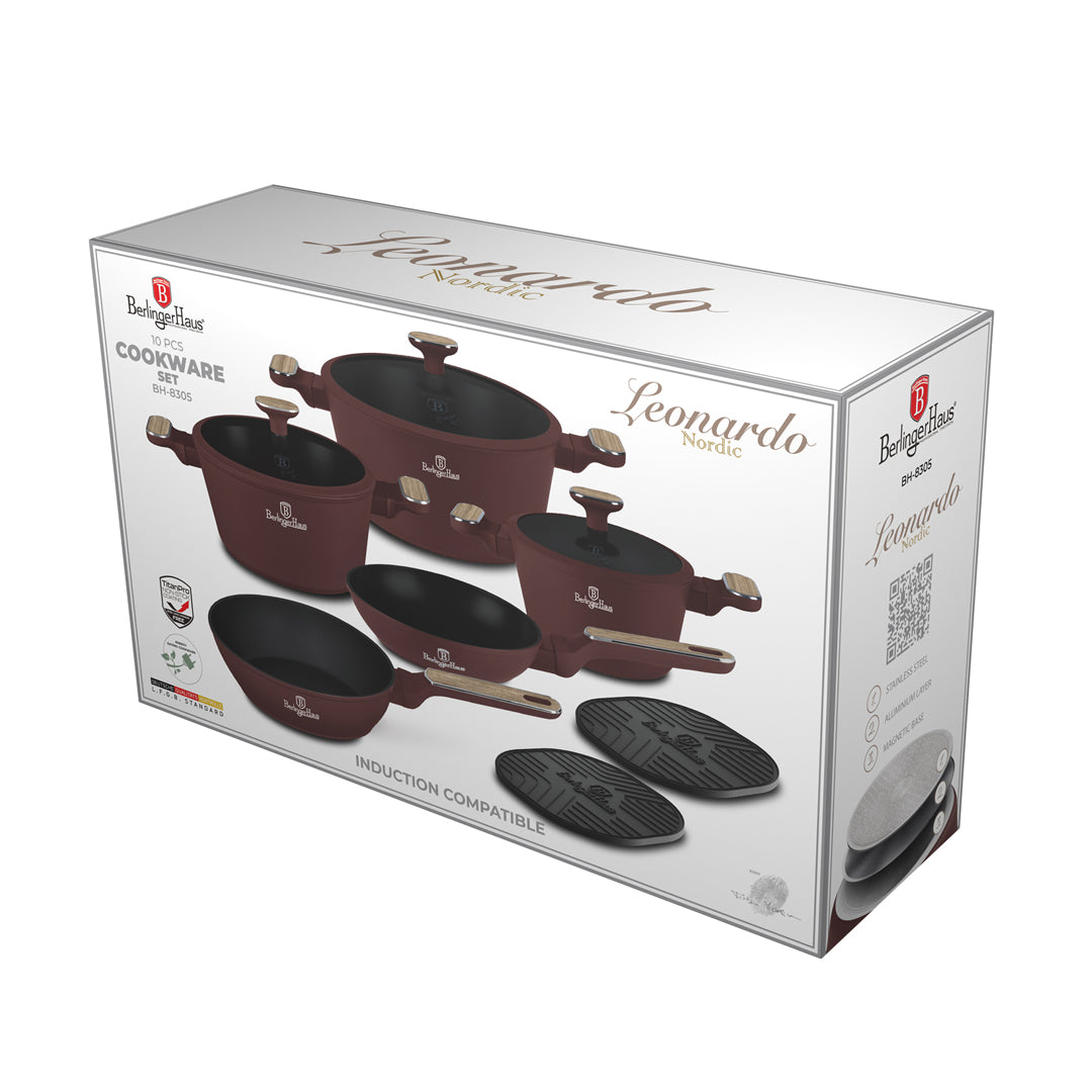 Berlinger Haus 10-Piece Titan Pro Non-Stick Coating Cookware Set – Leonardo Nordic