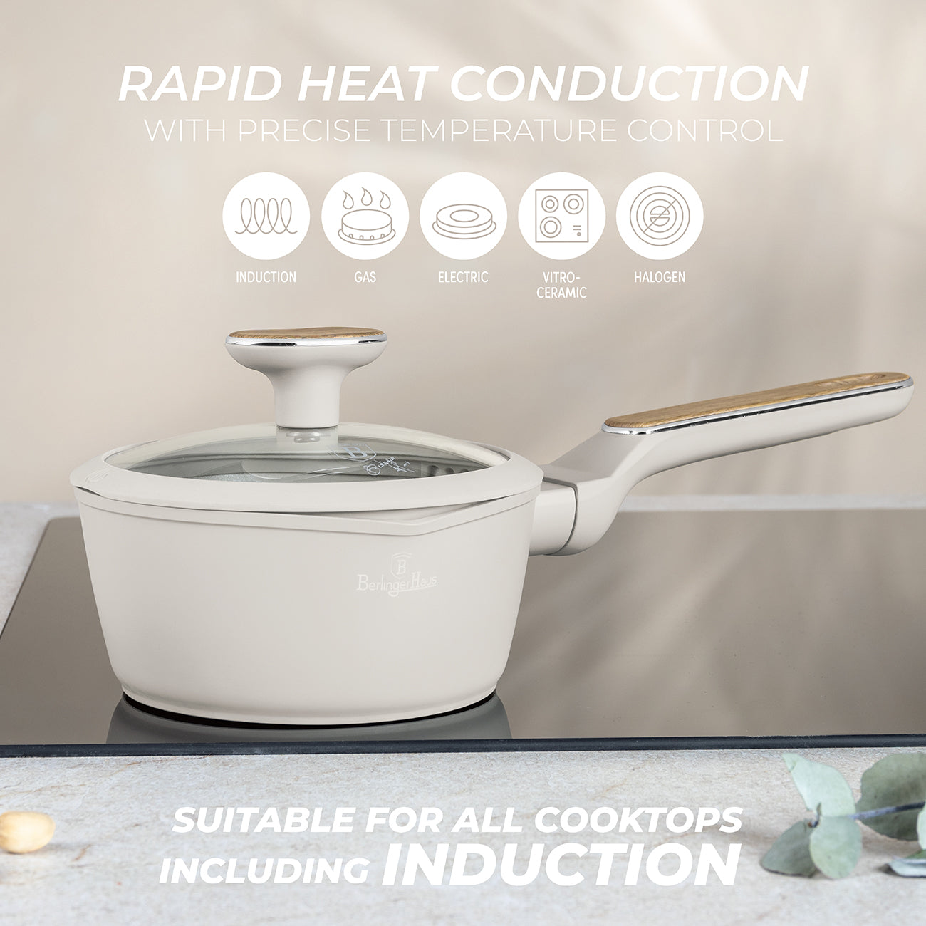 Berlinger Haus 16cm Titan Pro Non-Stick Coating Saucepan with Lid – Sahara Nordic