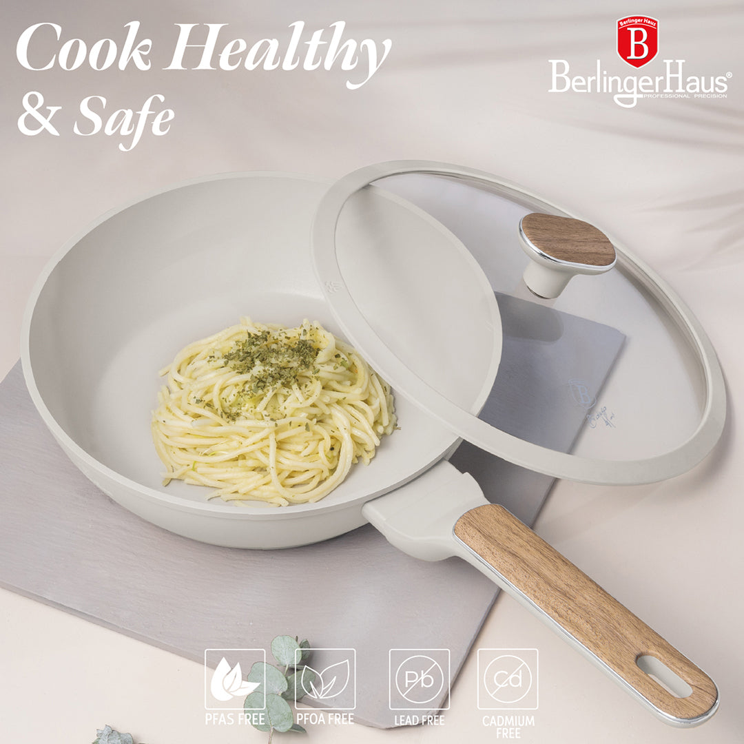 Berlinger Haus 24cm Titan Pro Non-Stick Coating Deep Frypan - Sahara Nordic