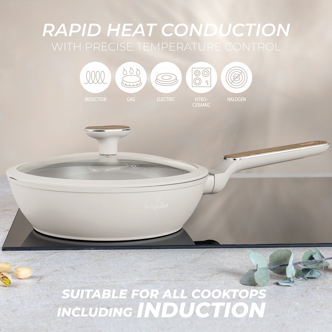 Berlinger Haus 24cm Titan Pro Non-Stick Coating Deep Frypan - Sahara Nordic