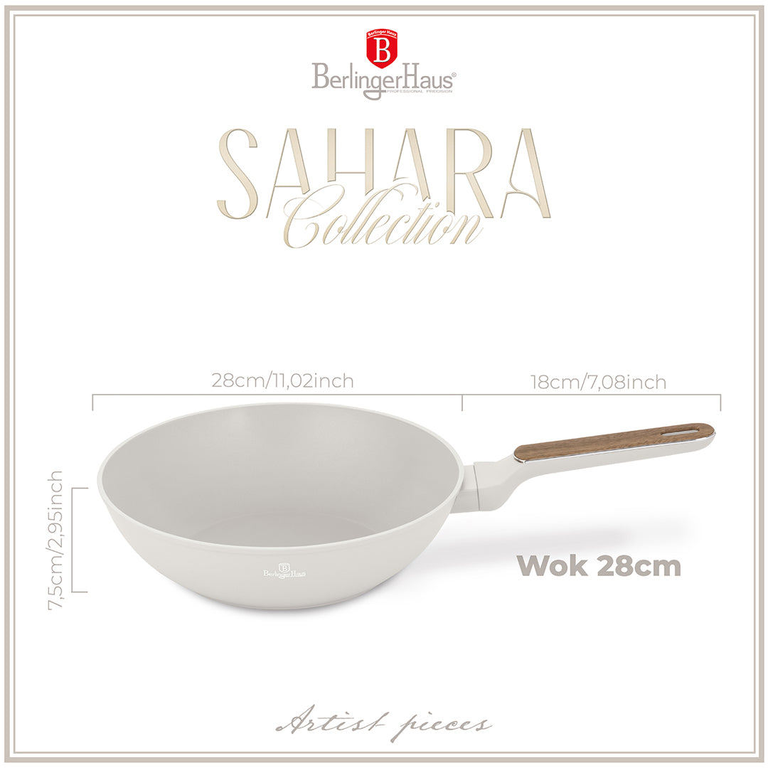 Berlinger Haus 28cm Titan Pro Non-Stick Coating Wok - Sahara Nordic