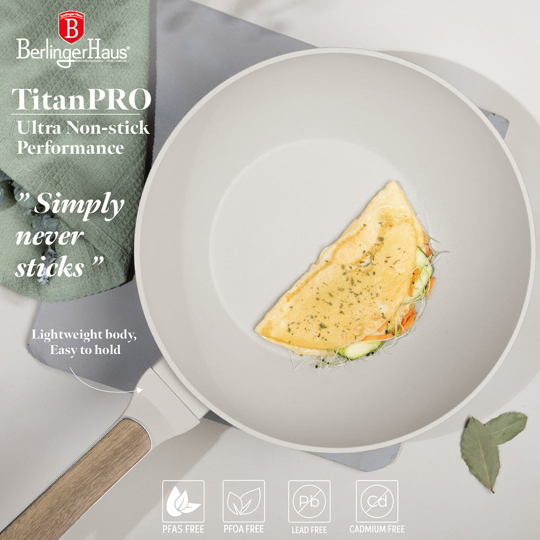 Berlinger Haus 28cm Titan Pro Non-Stick Coating Wok - Sahara Nordic