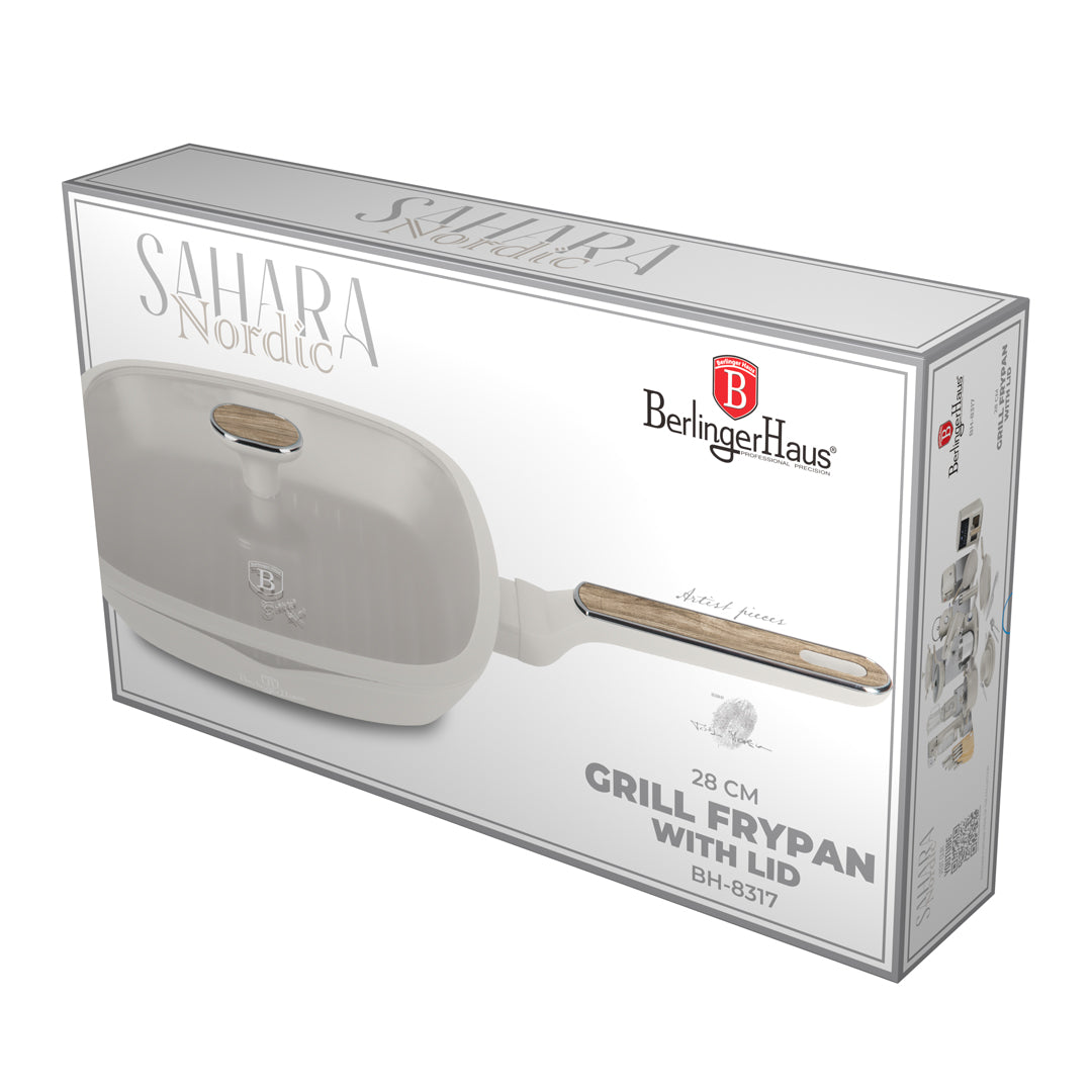 Berlinger Haus 28cm Titan Pro Non-Stick Coating Grill Pan with Lid – Sahara Nordic