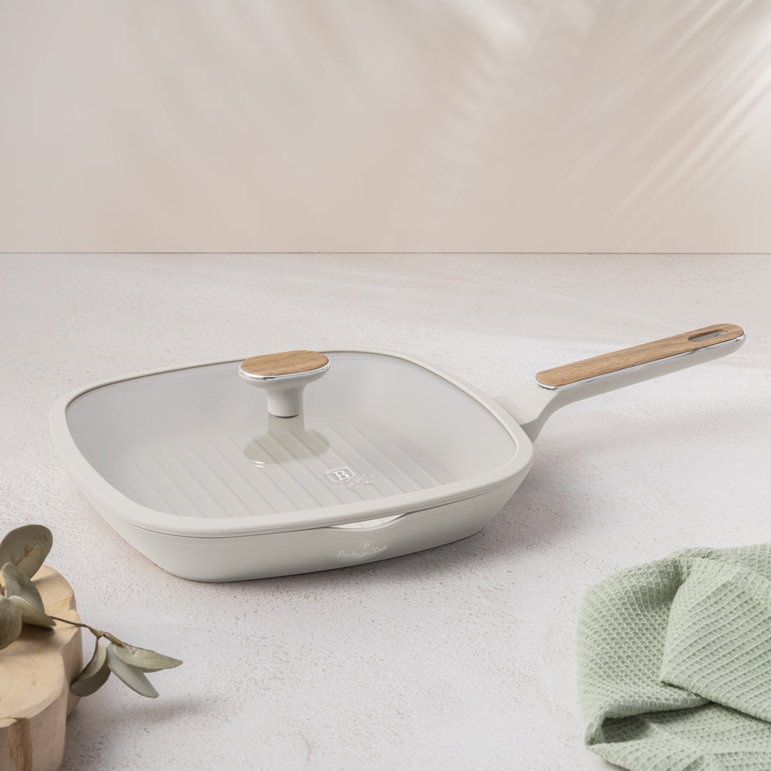 Berlinger Haus 28cm Titan Pro Non-Stick Coating Grill Pan with Lid – Sahara Nordic