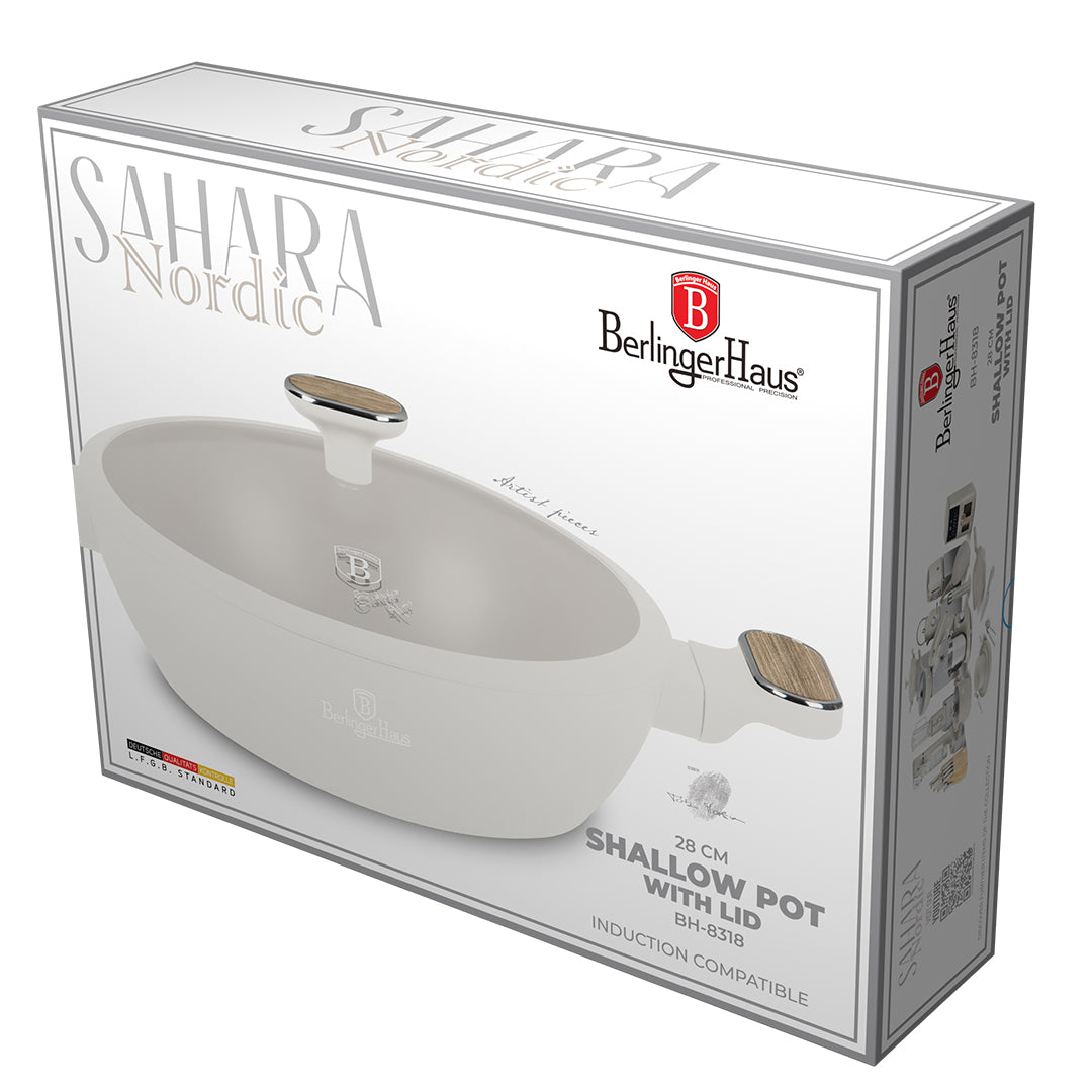 Berlinger Haus 28cm Titan Pro Non-Stick Coating Shallow Pot – Sahara Nordic