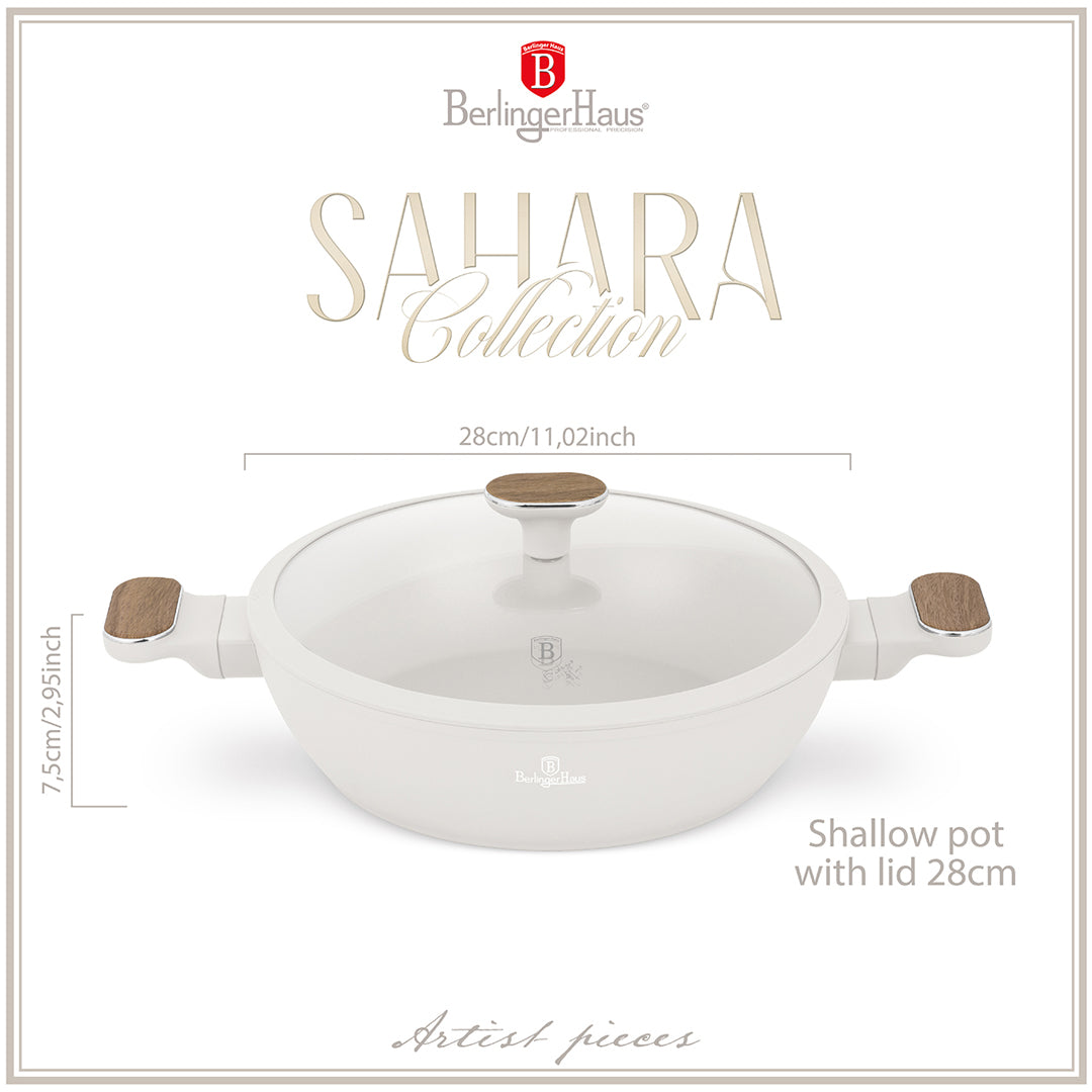 Berlinger Haus 28cm Titan Pro Non-Stick Coating Shallow Pot – Sahara Nordic