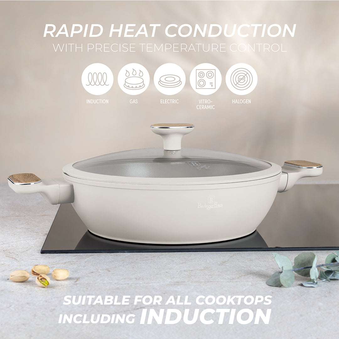 Berlinger Haus 28cm Titan Pro Non-Stick Coating Shallow Pot – Sahara Nordic