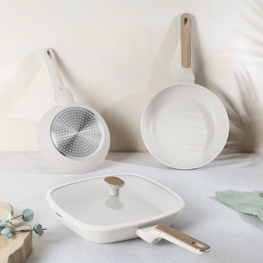 Berlinger Haus 4-Piece Titan Pro Non-Stick Coating Fry & Grill Pan Set – Sahara Nordic