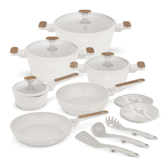 Berlinger Haus 15-Piece Titan Pro Non-Stick Coating Cookware Set - Sahara Nordic
