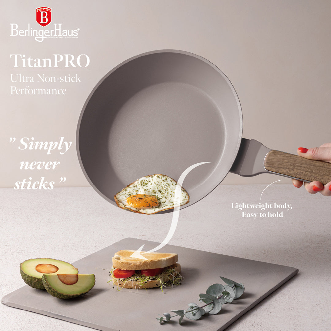 Berlinger Haus 24cm Titan Pro Non-Stick Coating Frypan – Taupe Collection