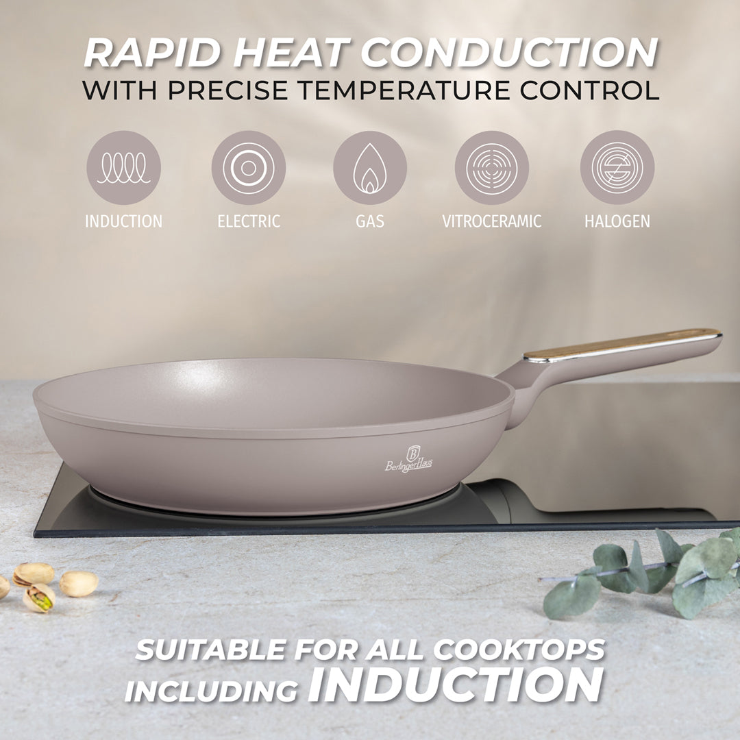 Berlinger Haus 28cm Titan Pro Non-Stick Coating Frypan – Taupe Nordic