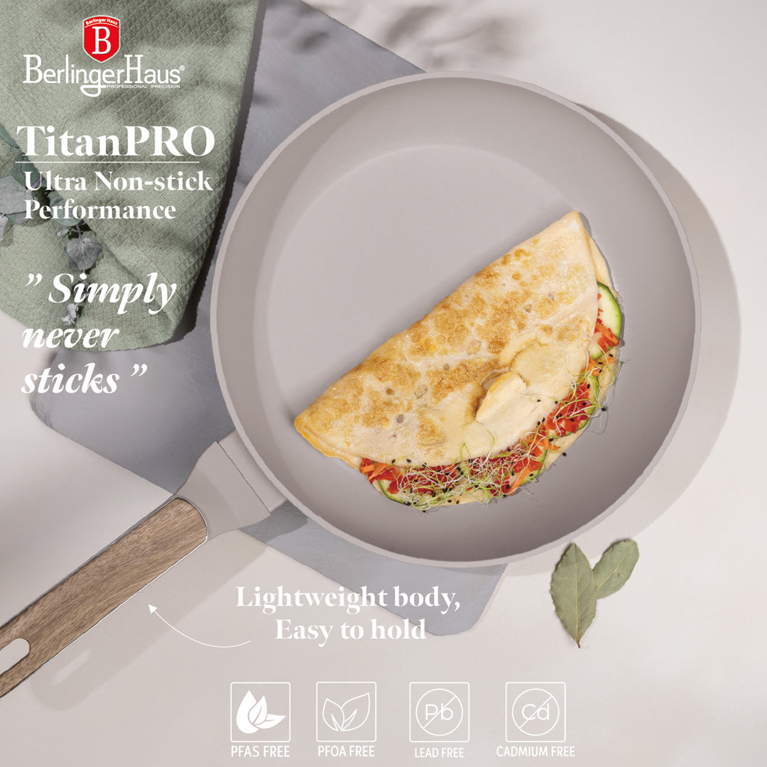 Berlinger Haus 28cm Titan Pro Non-Stick Coating Frypan – Taupe Nordic