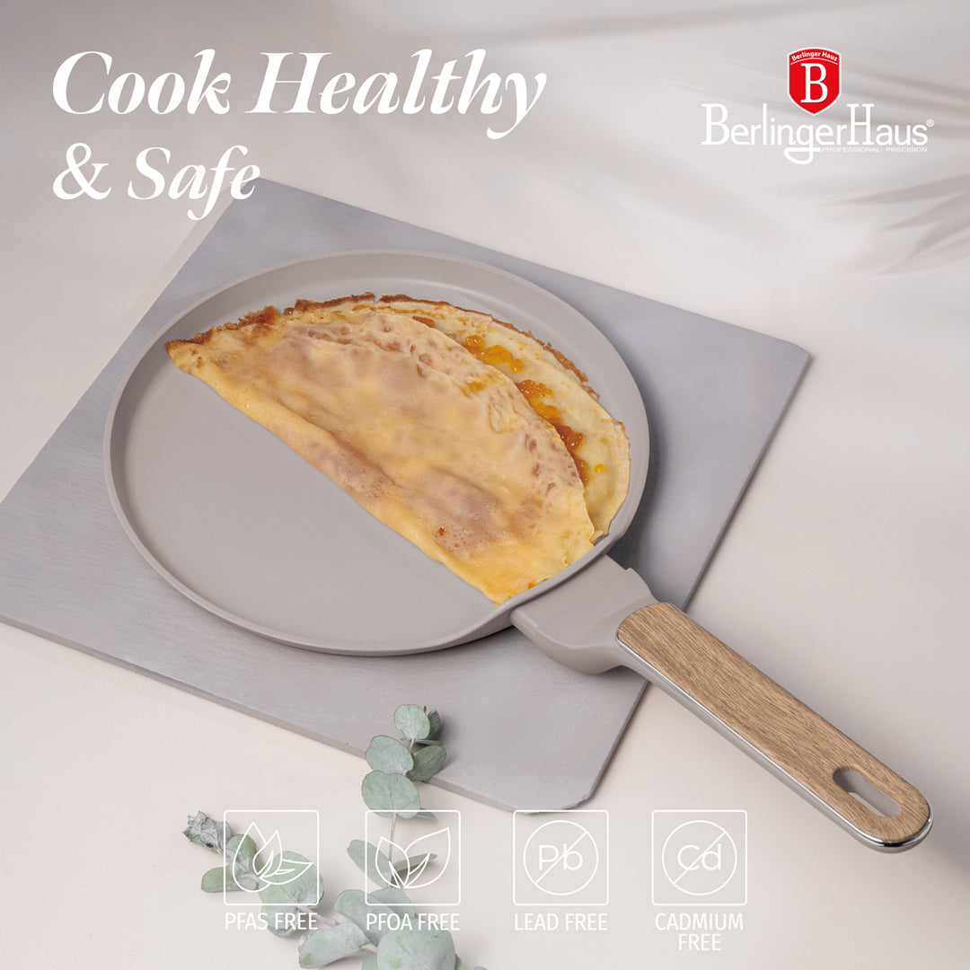 Berlinger Haus 25cm Titan Pro Non-Stick Coating Pancake Pan – Taupe Nordic