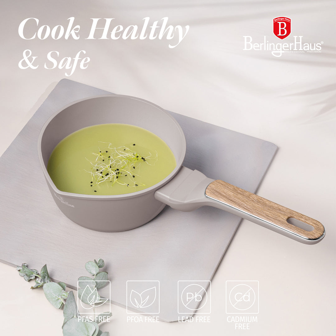 Berlinger Haus 16cm Titan Pro Non-Stick Coating Saucepan – Taupe Nordic