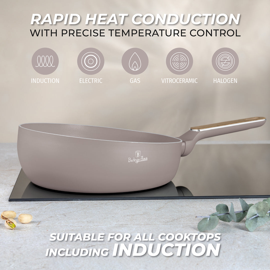 Berlinger Haus 26cm Titan Pro Non-Stick Coating Flip Frypan – Taupe Nordic