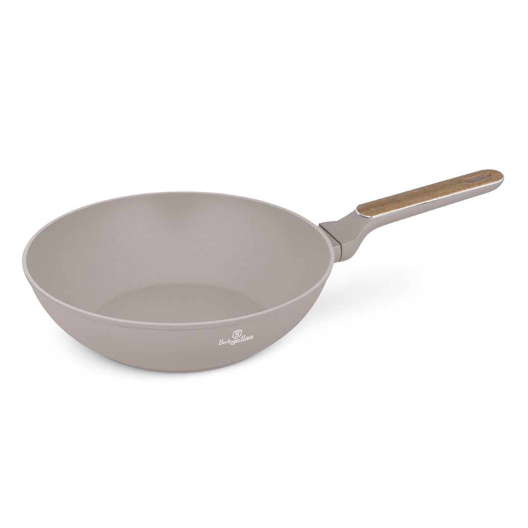 Berlinger Haus 28cm Titan Pro Non-Stick Coating Wok – Taupe Nordic