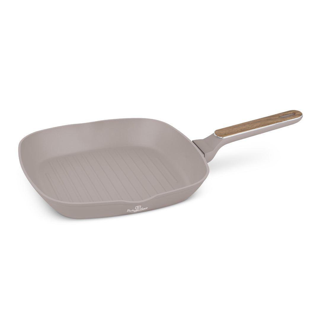 Berlinger Haus 28cm Titan Pro Non-Stick Coating Grill Pan – Taupe Nordic