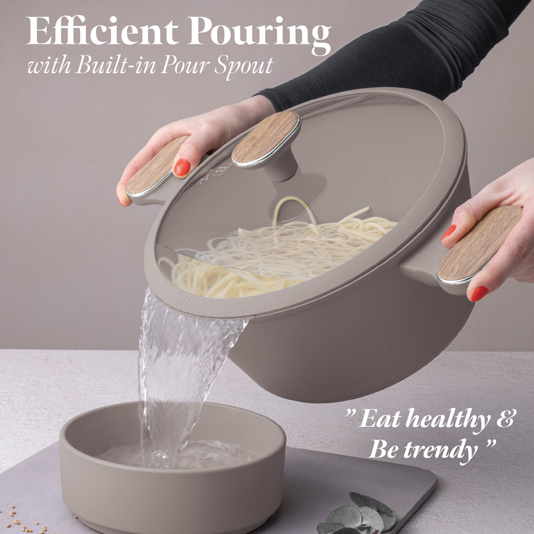 Berlinger Haus 24cm Titan Pro Non-Stick Coating Casserole – Taupe Nordic