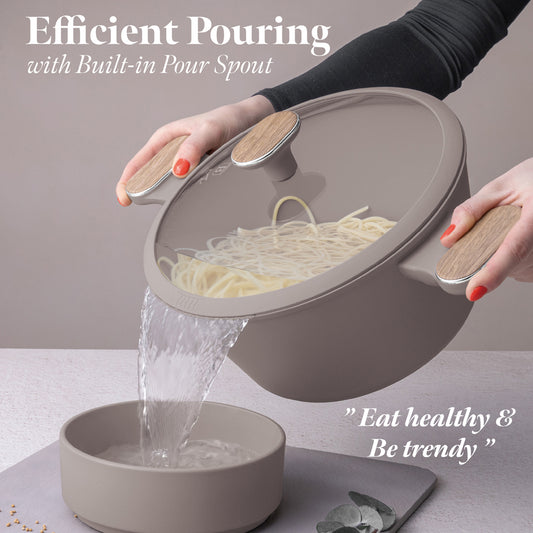 Berlinger Haus 24cm Titan Pro Non-Stick Coating Casserole – Taupe Nordic