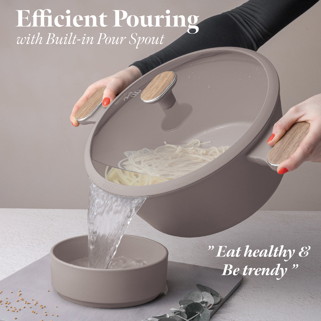 Berlinger Haus 28cm Titan Pro Non-Stick Coating Casserole – Taupe Nordic