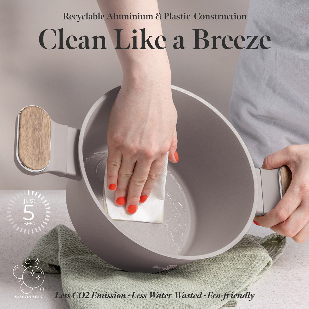 Berlinger Haus 10-Piece Titan Pro Non-Stick Coating Cookware Set – Taupe Nordic