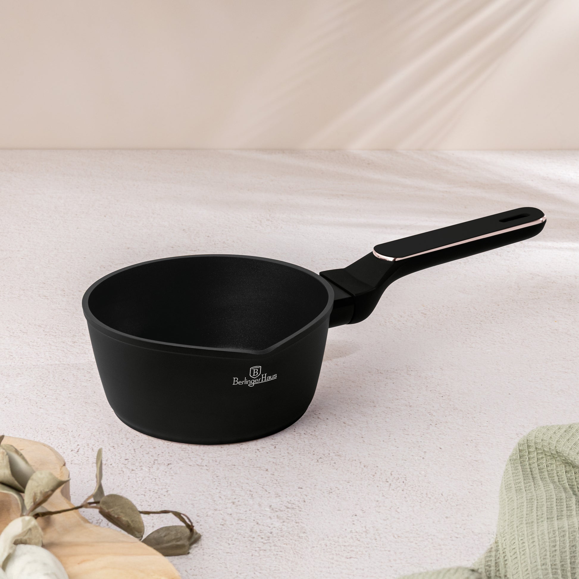 Berlinger Haus 16cm Titan Pro Non-Stick Coating Sauce pan - Black Rose