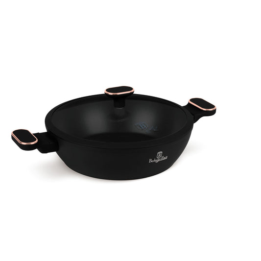 Berlinger Haus 28cm Titan Pro Non-Stick Coating Shallow Pot - Black Rose