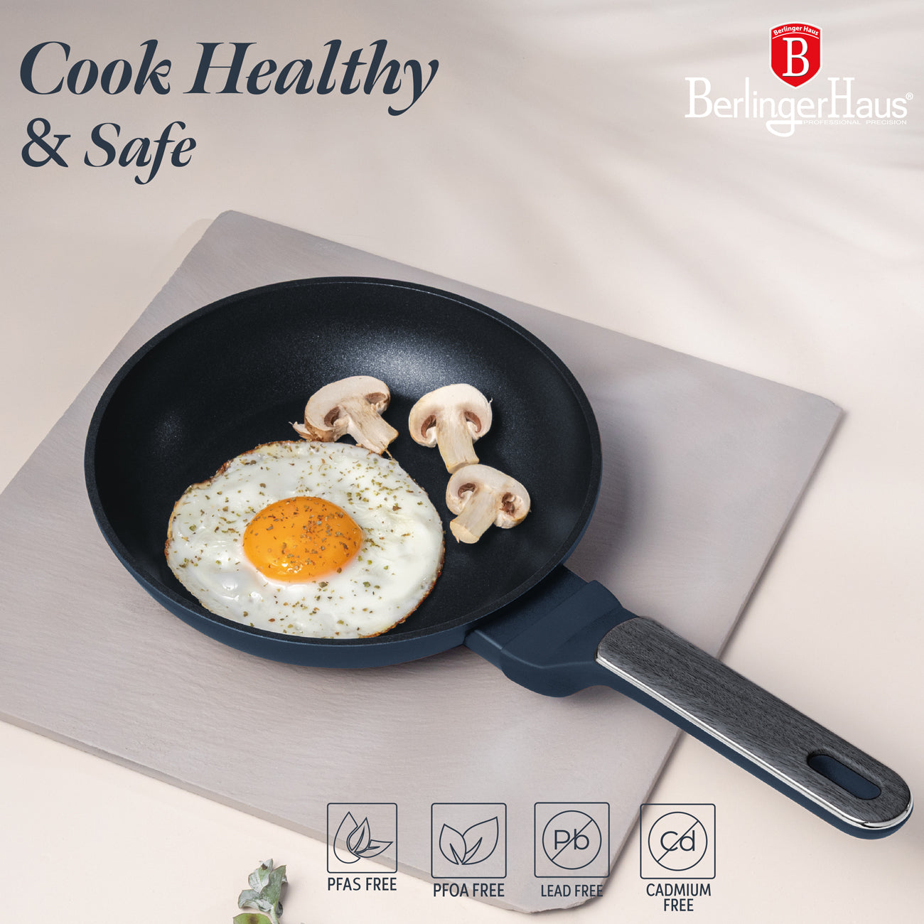 Berlinger Haus 20cm Titan Pro Non-Stick Coating Fry Pan - Deep Sea