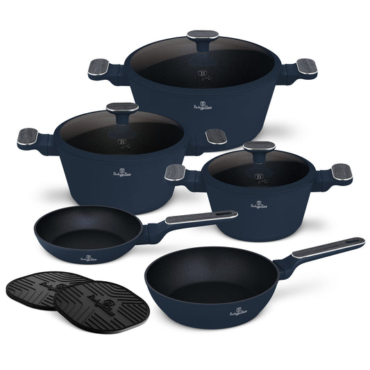 Berlinger Haus 10-Piece Titan Pro Non-Stick Coating Cookware set - Deep Sea