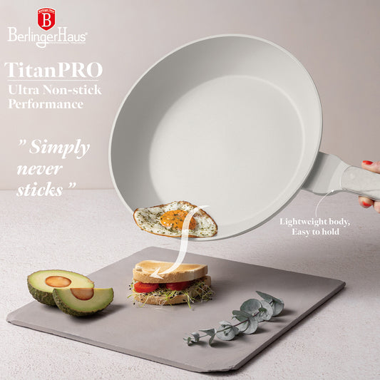 Berlinger Haus 28cm Titan Pro Non-Stick Coating Frypan - Sahara Marble