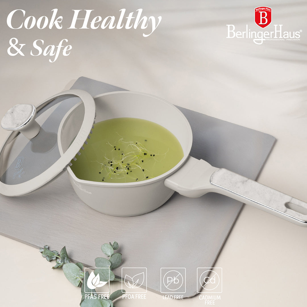 Berlinger Haus 16cm Titan Pro Non-Stick Coating Sauce Pan – Sahara Marble