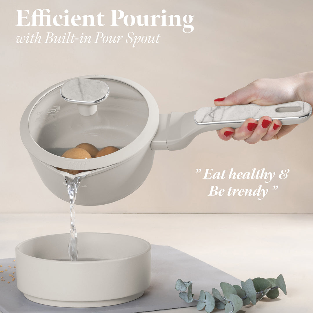Berlinger Haus 16cm Titan Pro Non-Stick Coating Sauce Pan – Sahara Marble