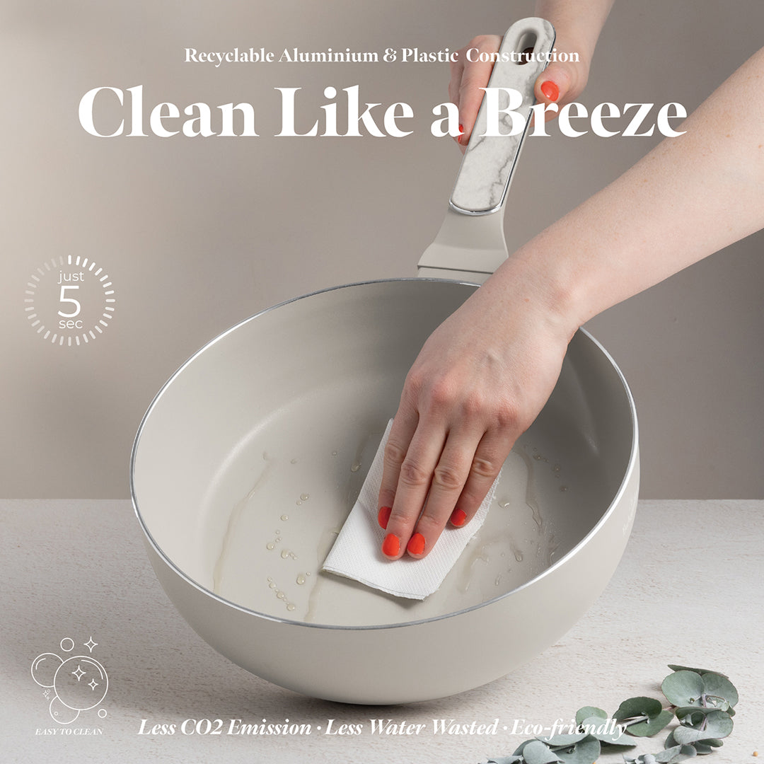 Berlinger Haus 26cm Titan Pro Non-Stick Coating Flip Frypan - Sahara Marble