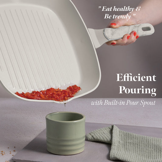Berlinger Haus 28cm Titan Pro Non-Stick Coating Grill Pan - Sahara Marble