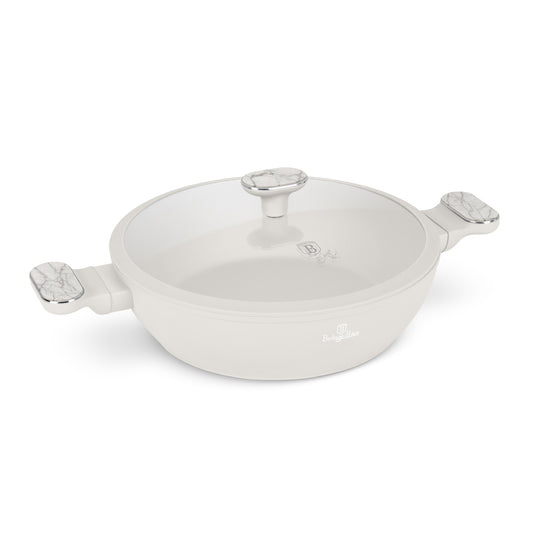 Berlinger Haus 28cm Titan Pro Non-Stick Coating Shallow Pot – Sahara Marble