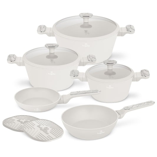 Berlinger Haus 10-Piece Titan Pro Non-Stick Coating Cookware Set – Sahara Marble