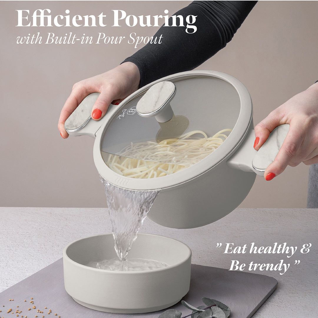 Berlinger Haus 10-Piece Titan Pro Non-Stick Coating Cookware Set – Sahara Marble