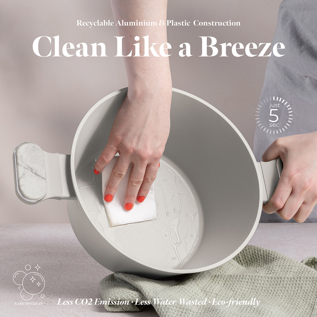 Berlinger Haus 10-Piece Titan Pro Non-Stick Coating Cookware Set – Sahara Marble