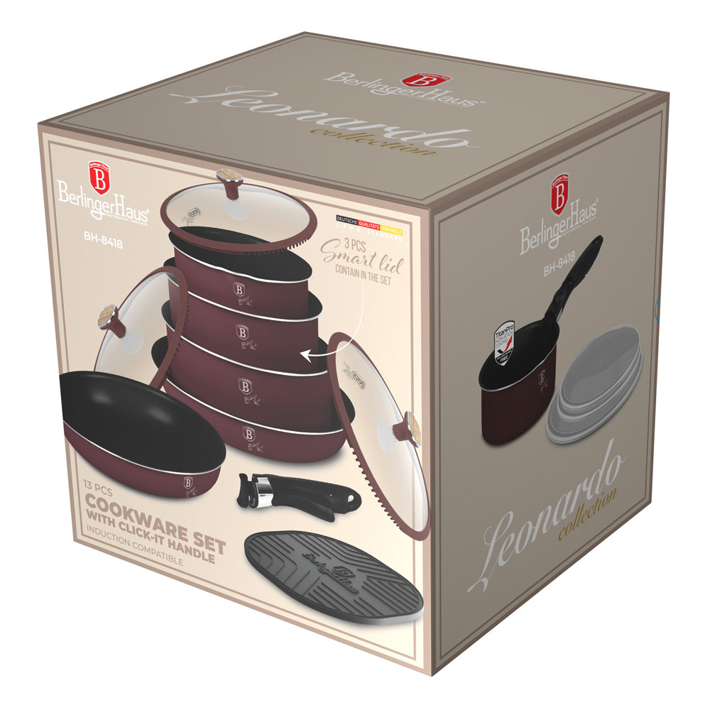 Berlinger Haus 13-Piece Titan Pro Non-Stick Coating Cookware Set - Leonardo Nordic