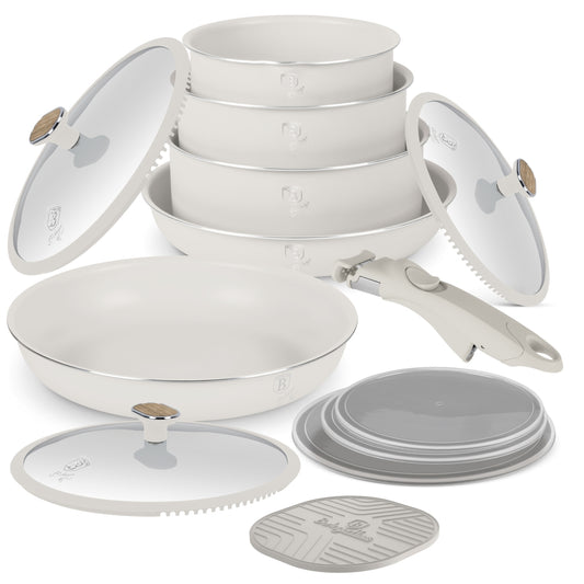 Berlinger Haus 13-Piece Titan Pro Oven-Safe Non-Stick Cookware Set - Sahara Nordic