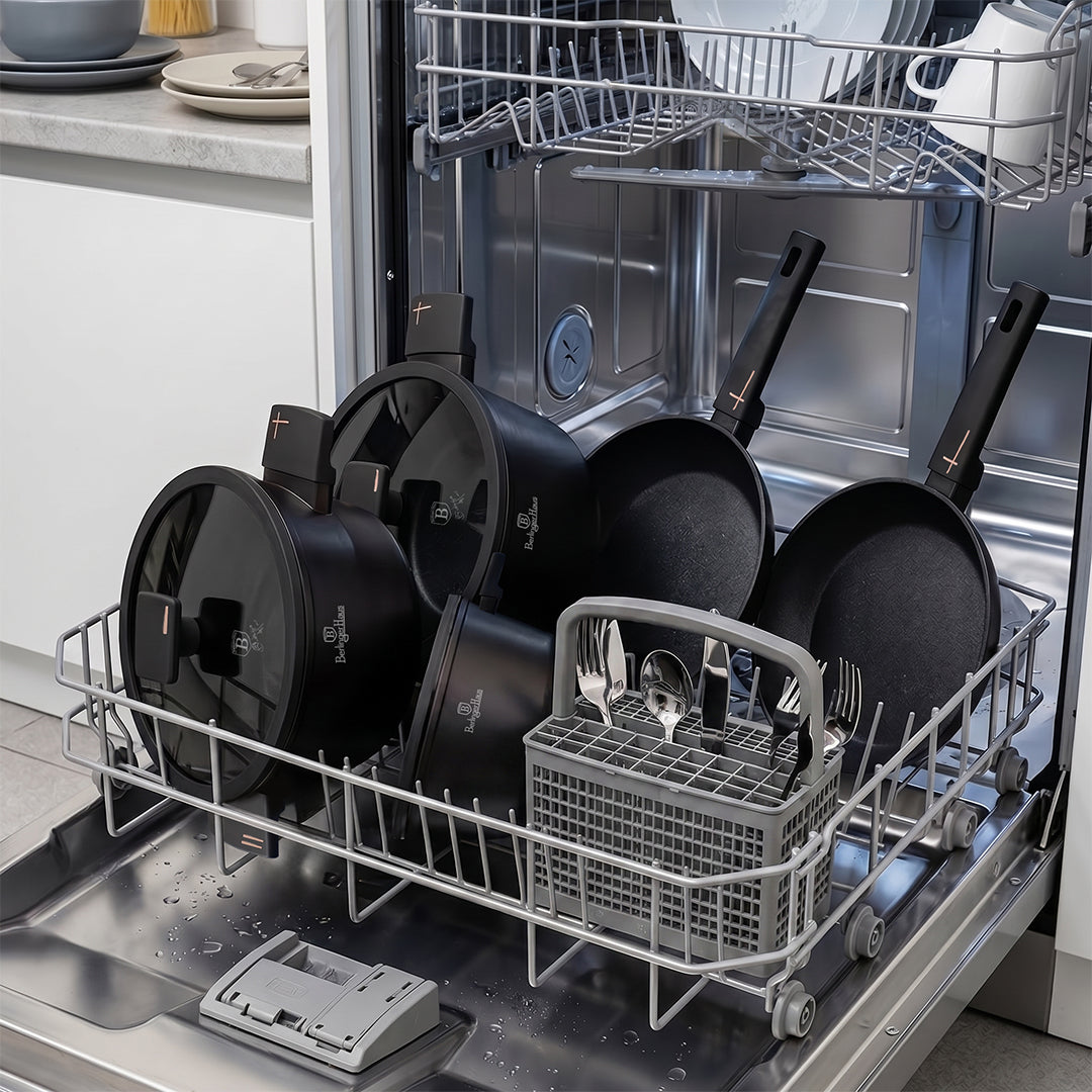 Berlinger Haus 15-Piece Titan Pro Non-Stick Cookware Set - New Black Rose