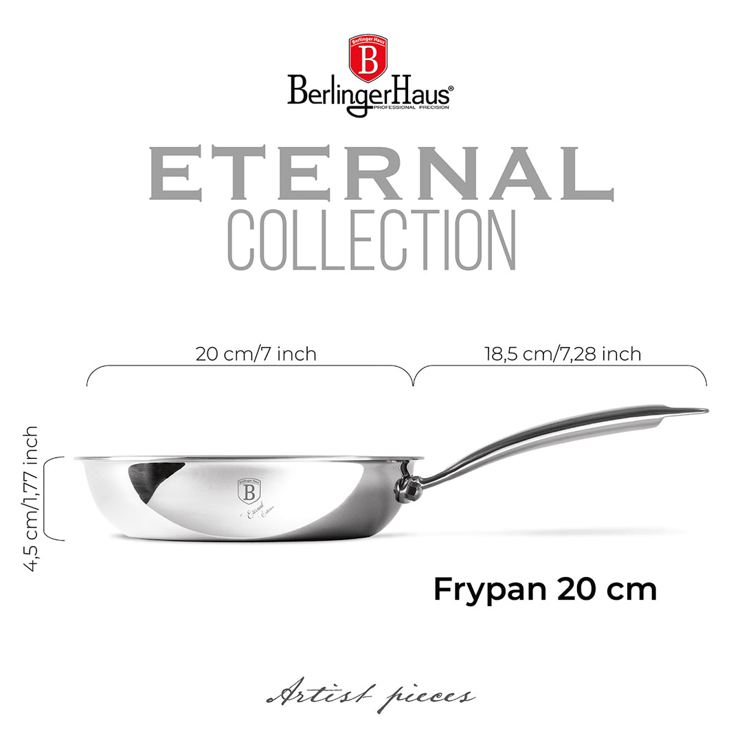 Berlinger Haus 20cm 18/10 Stainless Steel Frypan - Eternal Collection