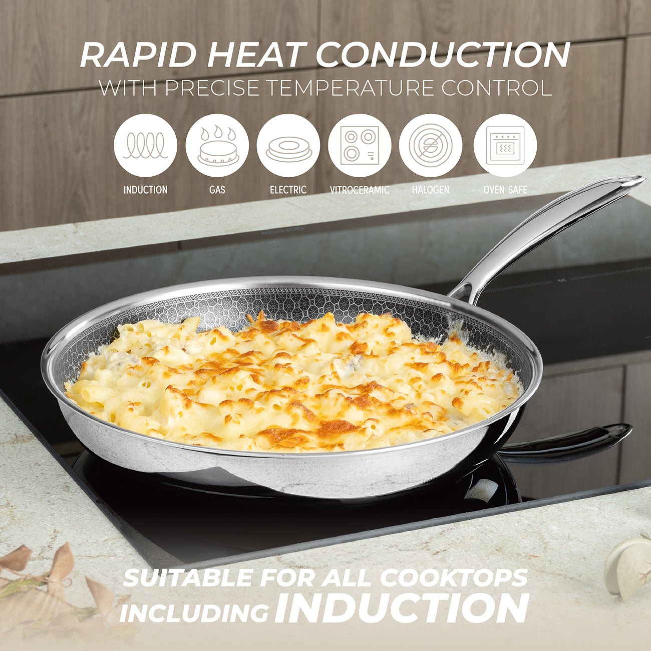 Berlinger Haus 28cm 18/10 Stainless Steel Frypan - Eternal Collection