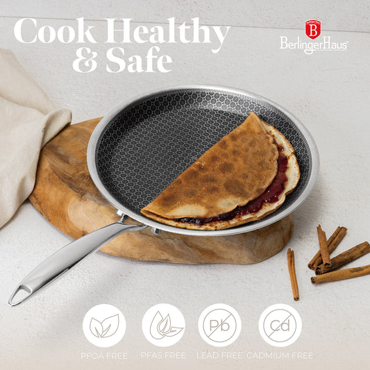 Berlinger Haus 26cm 18/10 Stainless Steel Pancake pan - Eternal Collection